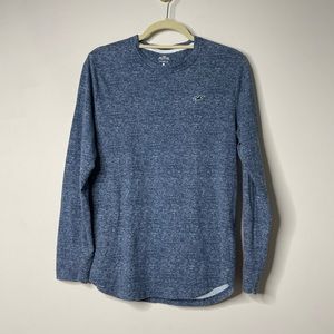 Hollister Blue LS Crew Neck Tee Men's Small